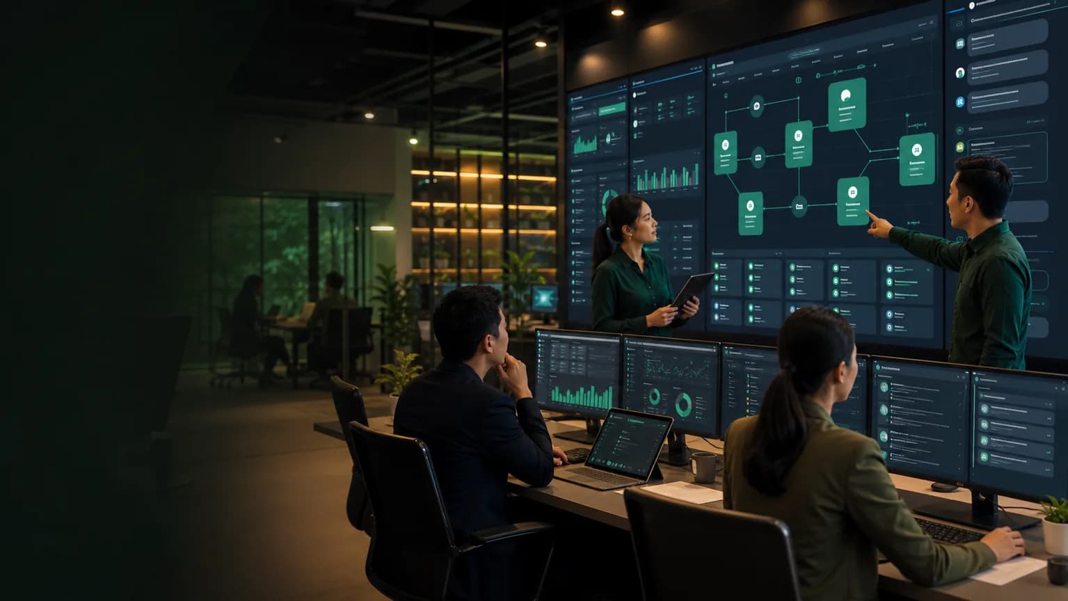 AI operations and enterprise agent workflows visual