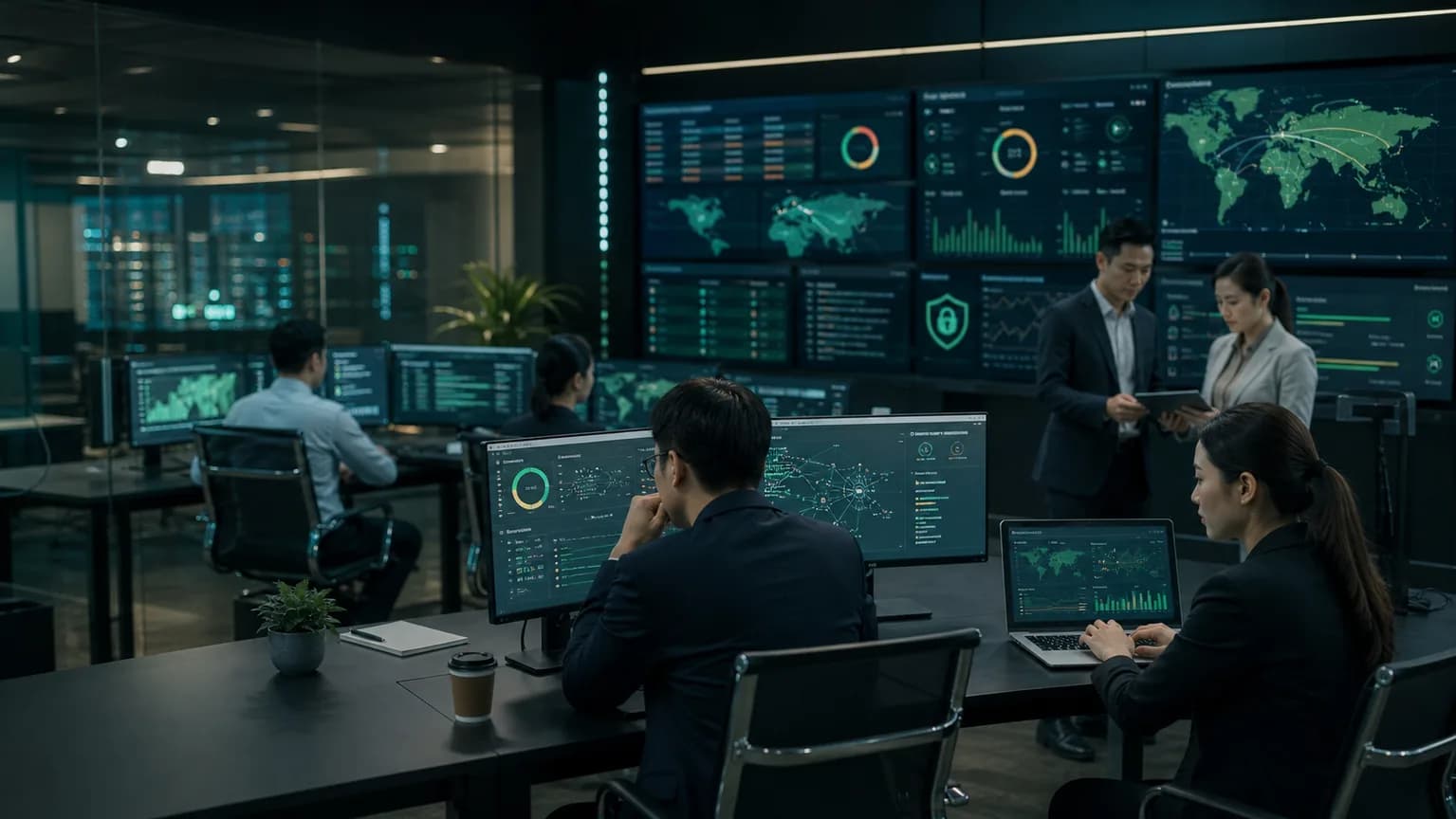 Cybersecurity, AML, fraud, and risk intelligence visual