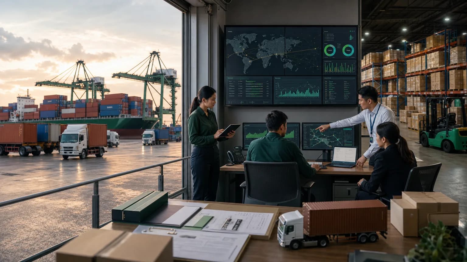 Logistics, TradeTech, and customs visibility visual