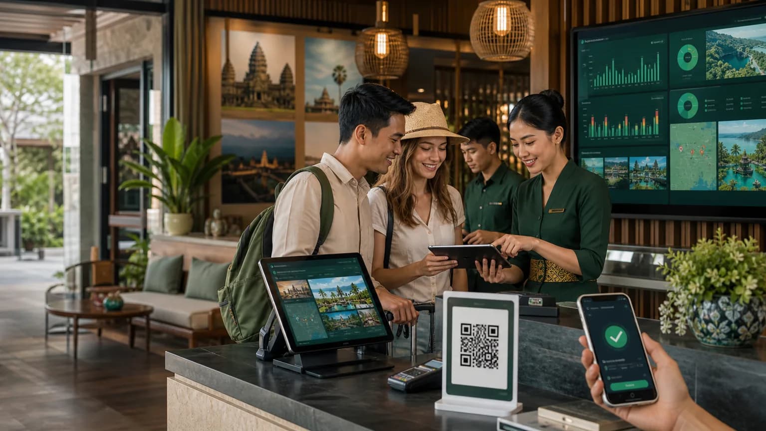 Tourism, hospitality, and destination commerce visual