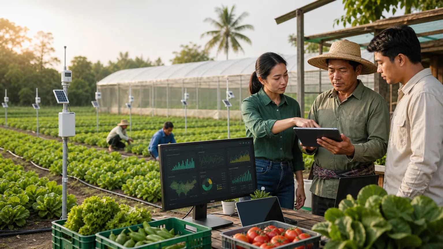 Smart agriculture and contract farming operations project visual
